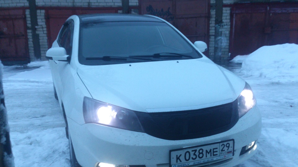 Фары в чертный мат(фото) — Geely Emgrand EC7 FE-1, 1,5 л, 2013 года ...