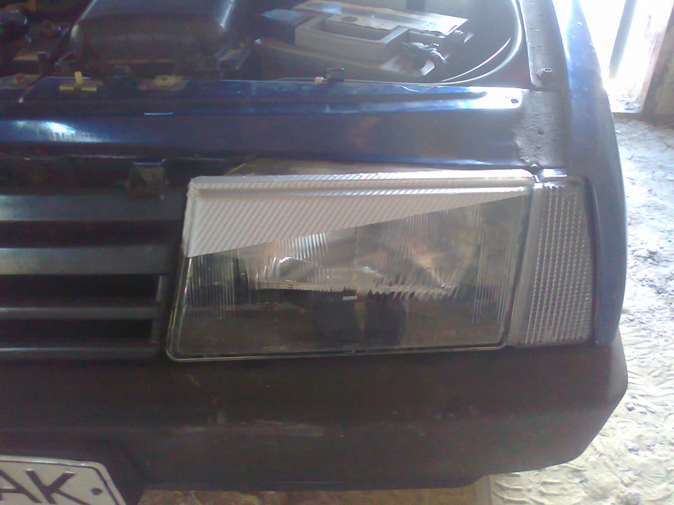 Диодная лента в фарах, и реснички) — Lada 21099, 1,5 л, 2003 года ...