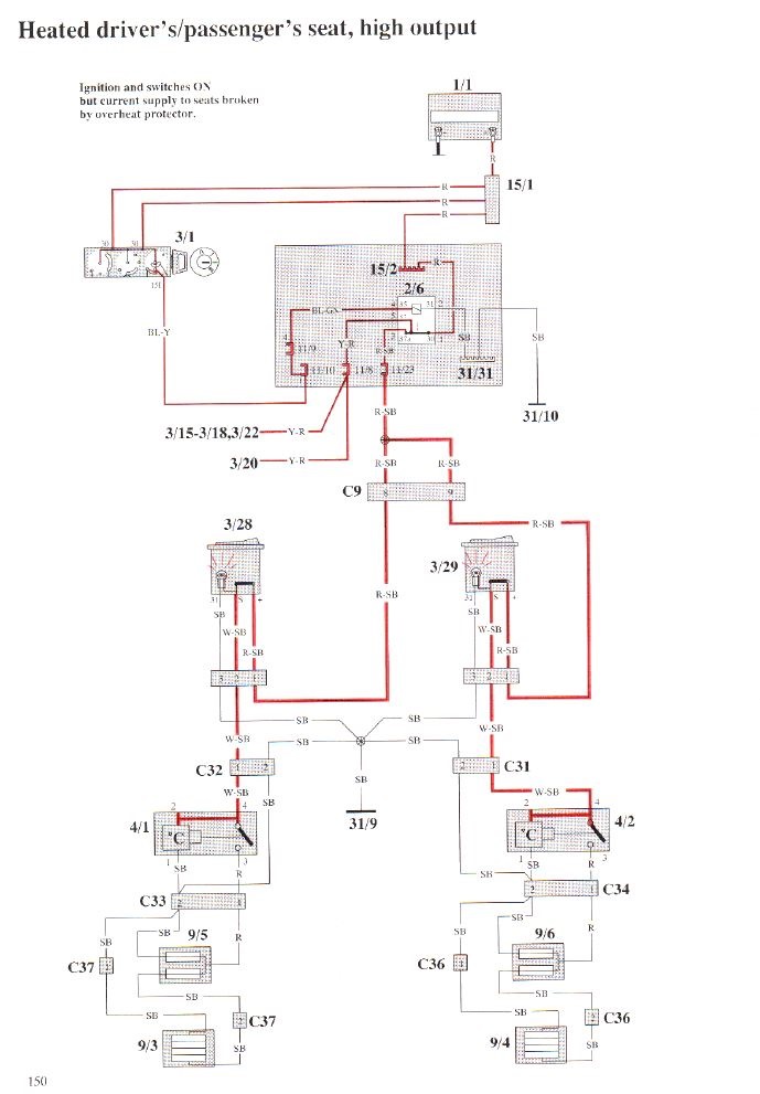 Электросхемы сидений