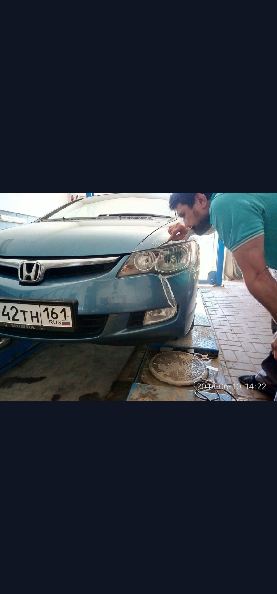 Полировка передних фар Хонда Цивик седан4д — Honda Civic 4D (8G), 1,8 л ...