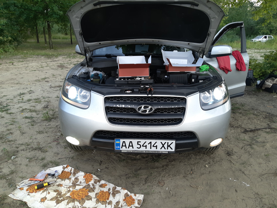 921012w206 hyundai-kia фара левая hyundai santa fe (dm) (2012>). Santa fe ксенон.