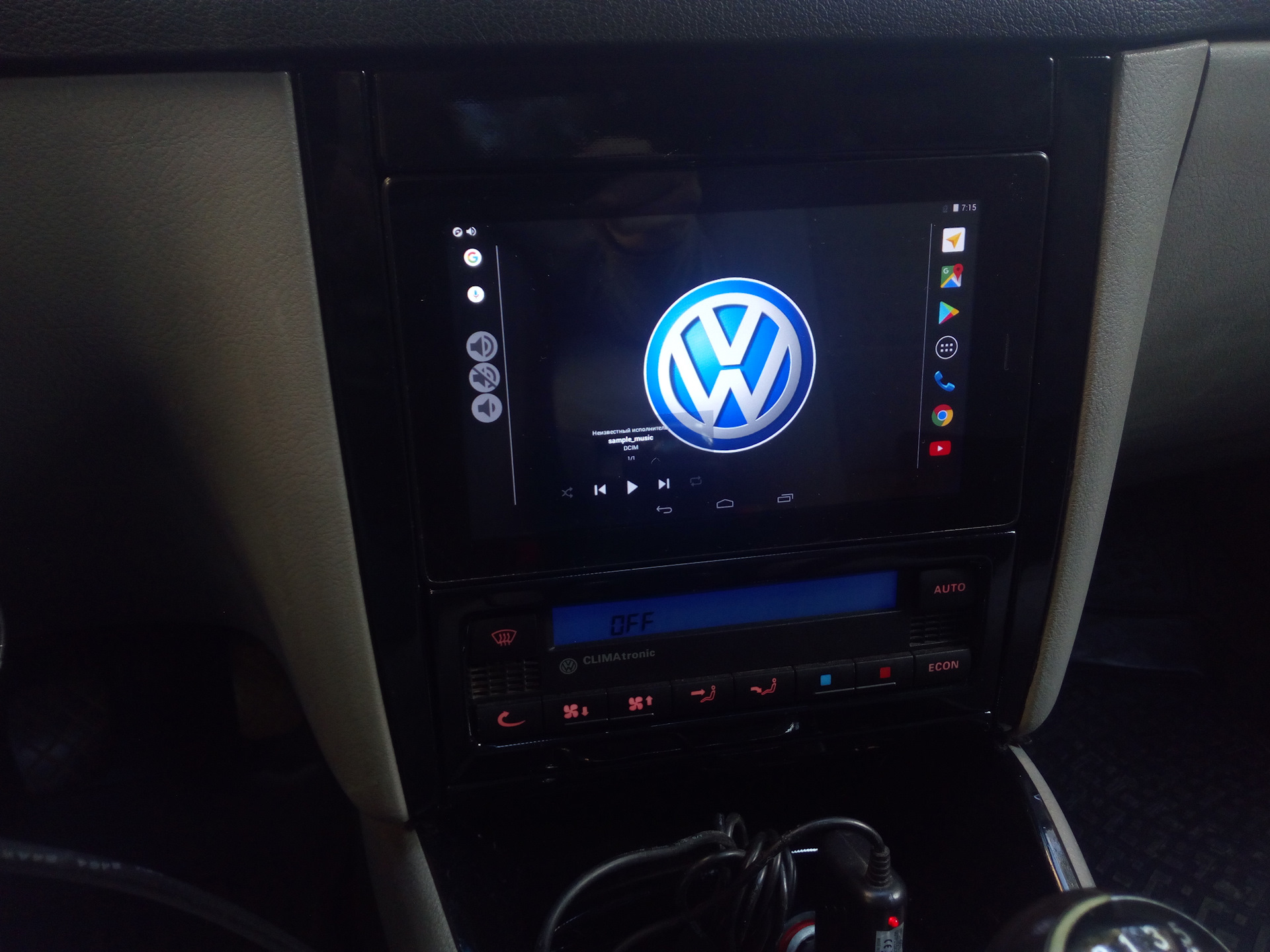 Планшет android в 2DIN место — Volkswagen Bora (1G), 1,6 л, 2001 года ...