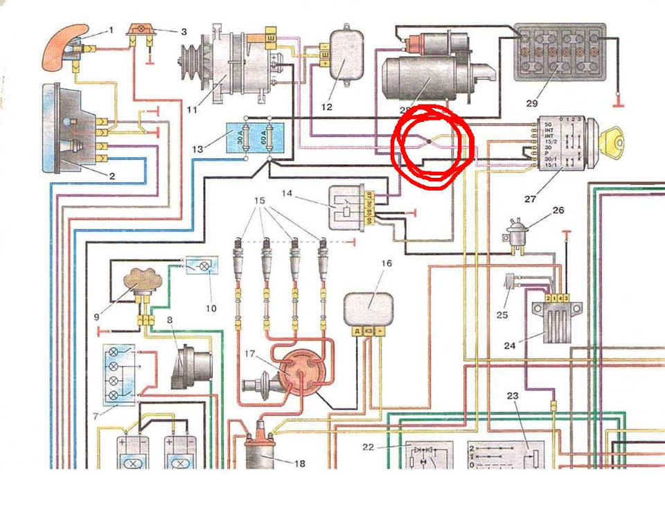 Схема электропроводки газель 402 двигатель карбюратор