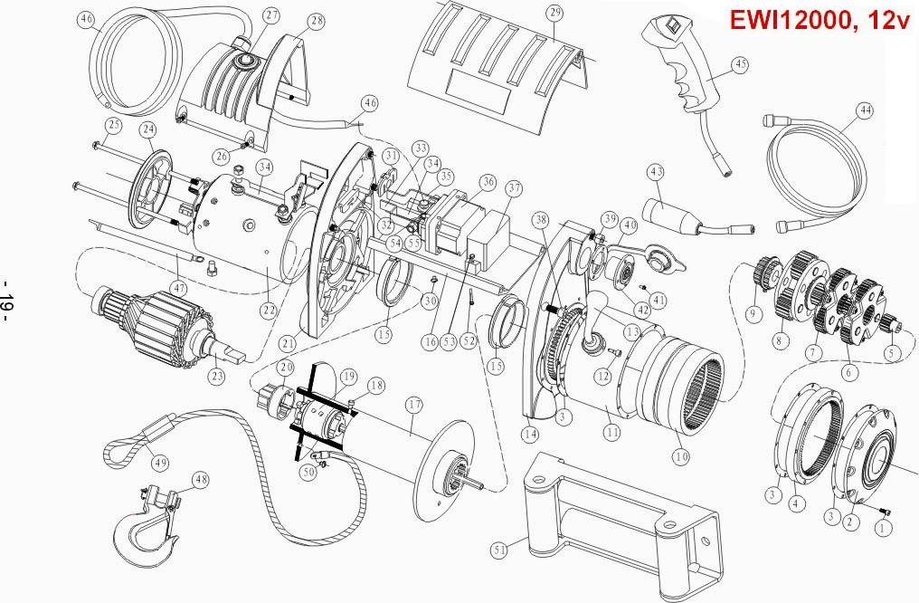 Детали лебедки. Лебедка t-Max EWI 12000 схема электрическая. Схема лебедки электрик Винч 12000. Лебедка т Мах 9500 схема. Чертеж лебедки Electric winch 12000.