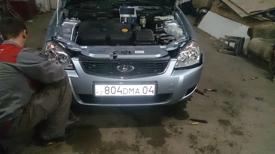 установка ксенона в ближний и в птф — Lada Приора седан, 1,6 л, 2014 ...