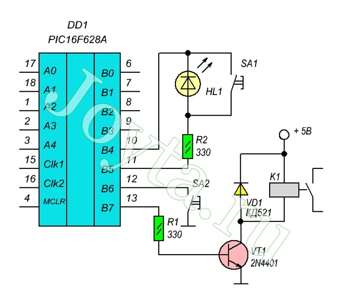 Кодовый дверной замок на тиристорах
