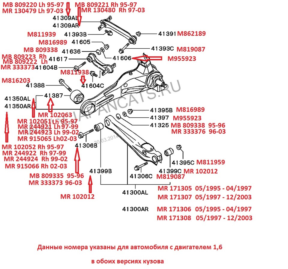 Передняя подвеска митсубиси асх схема