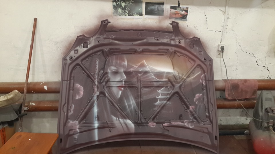 Аэрография под капотом — Toyota Aristo (II), 3 л, 1998 года | стайлинг ...