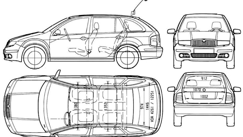 Схема салона шкода октавия а5 У кого какие показания - Skoda Fabia Combi Mk1, 1,9 л, 2005 года наблюдение DRIV