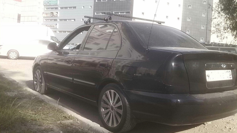 Глушитель на акцент. — Hyundai Accent (2G), 1,5 л, 2008 года | поломка ...