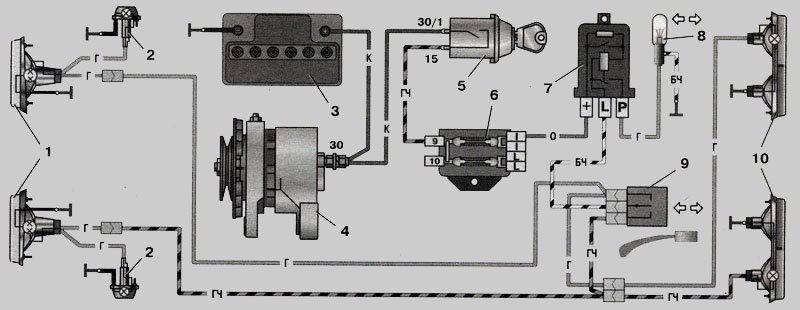 Подключение реле поворота 2101 Проводка 2101 - Lada 21011, 1,3 л, 1976 года своими руками DRIVE2