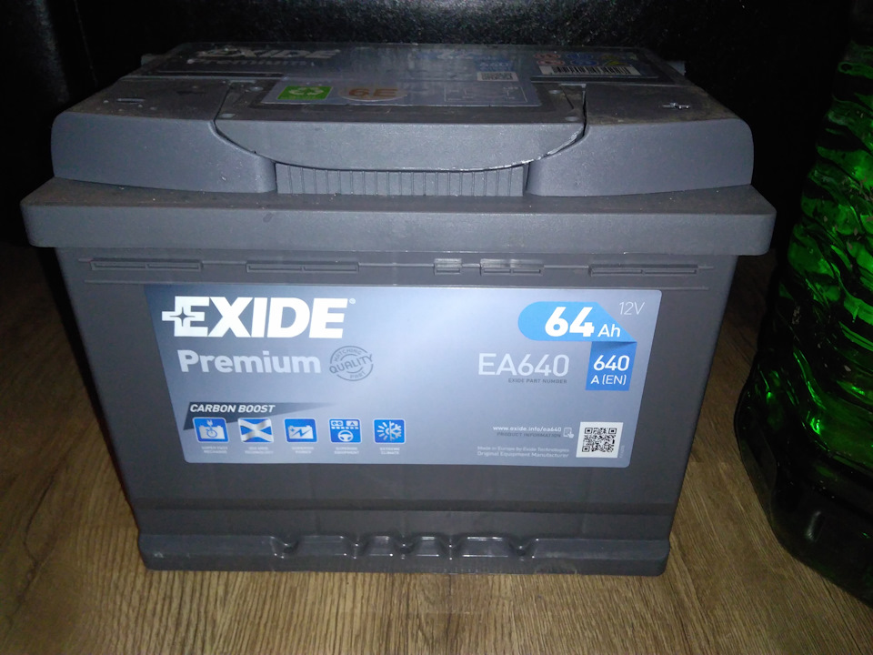 Новый аккумулятор EXIDE EA640 для ПЕЖО 3008 1,6 THP.