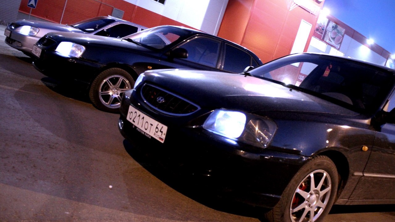 Hyundai Accent (2G) 1.5 бензиновый 2007 | ЧернаЯ на DRIVE2