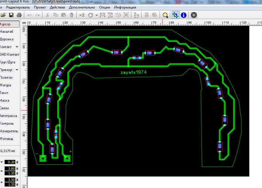 Продолжение пересвета приборной панели Опель Вектра А для ВАЗ 2108 ...