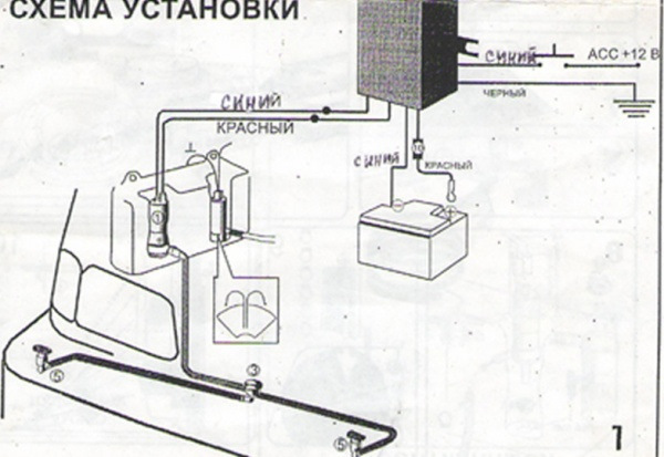 Омыватель фар скиф схема