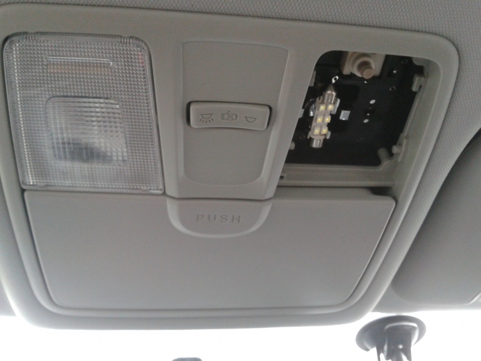 Замена ламп накаливания плафонов на диодные — KIA Ceed (2G), 1,6 л ...