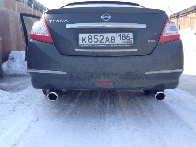 Насадки на глушитель — Nissan Teana (J32), 2,5 л, 2012 года | тюнинг ...
