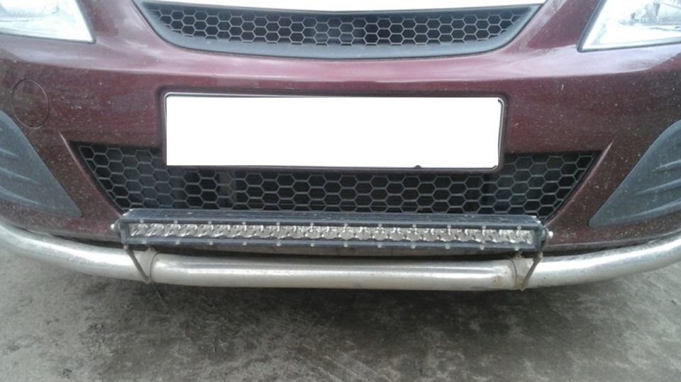 Установлена балка серии Slim на Лада Ларгус (доп дальний свет) — cool ...