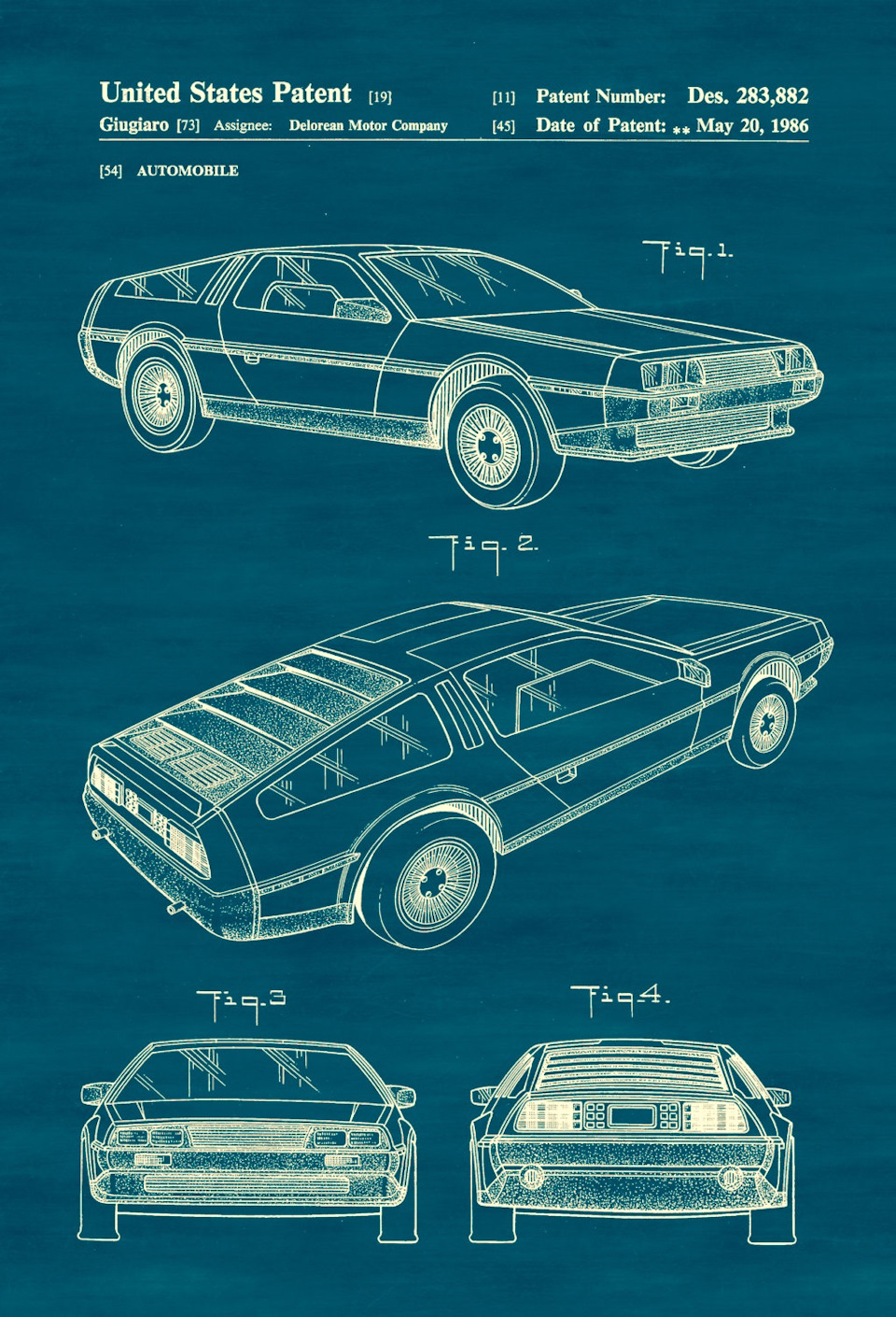 Делориан из назад в будущее чертеж
