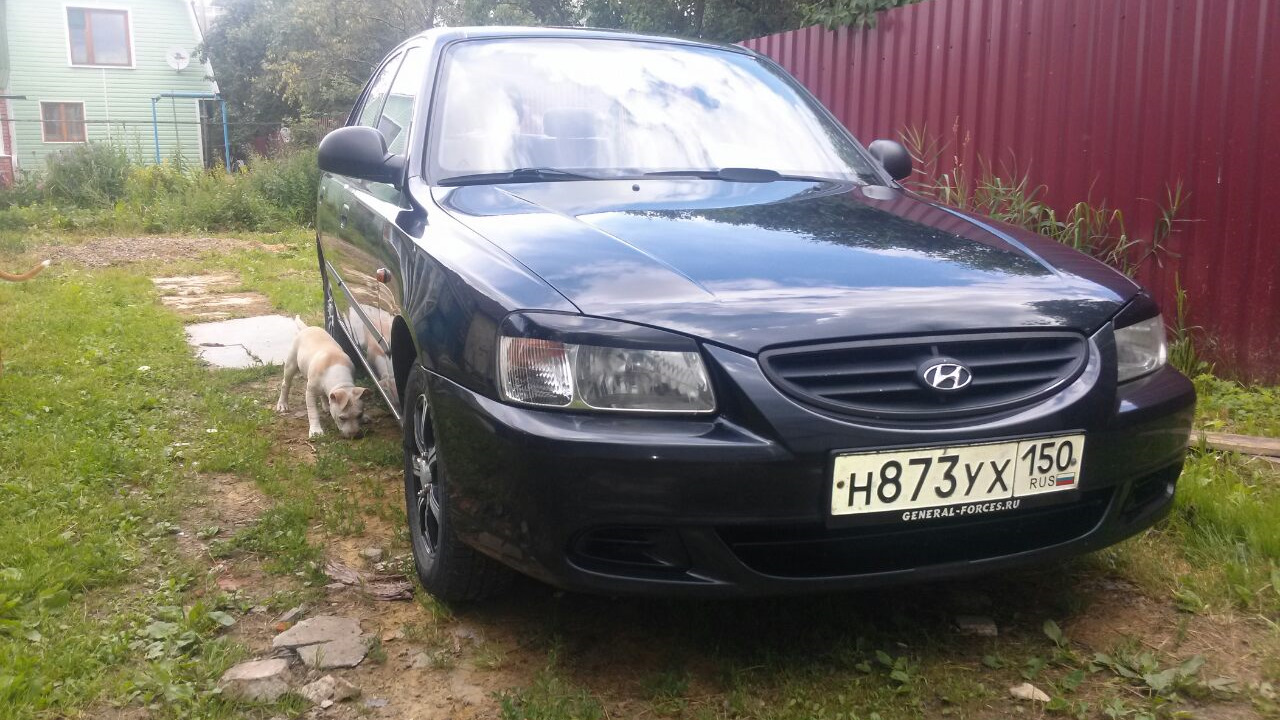 Hyundai Accent (2G) 1.6 бензиновый 2009 | Z-LabeL наклейки на авто на DRIVE2