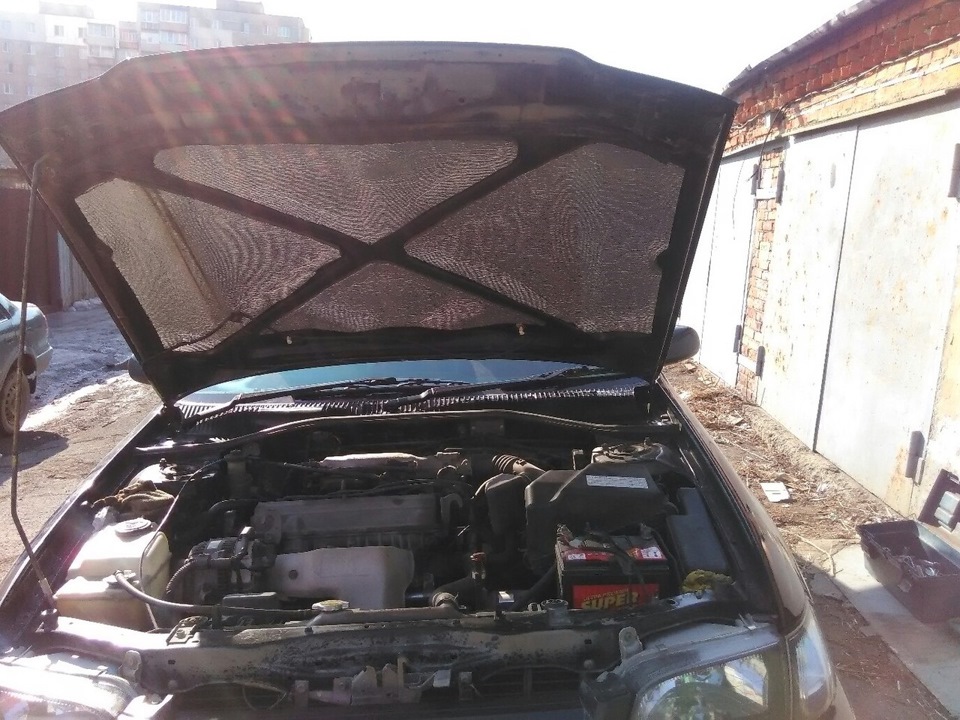 Полная шумоизоляция, и одеяло двигателя — Toyota Caldina (190), 2 л ...