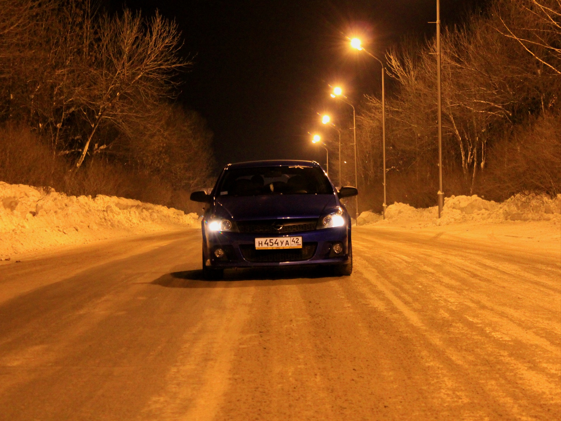 Машина зима ночь