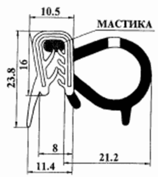 Уплотнитель двери 2108 размер