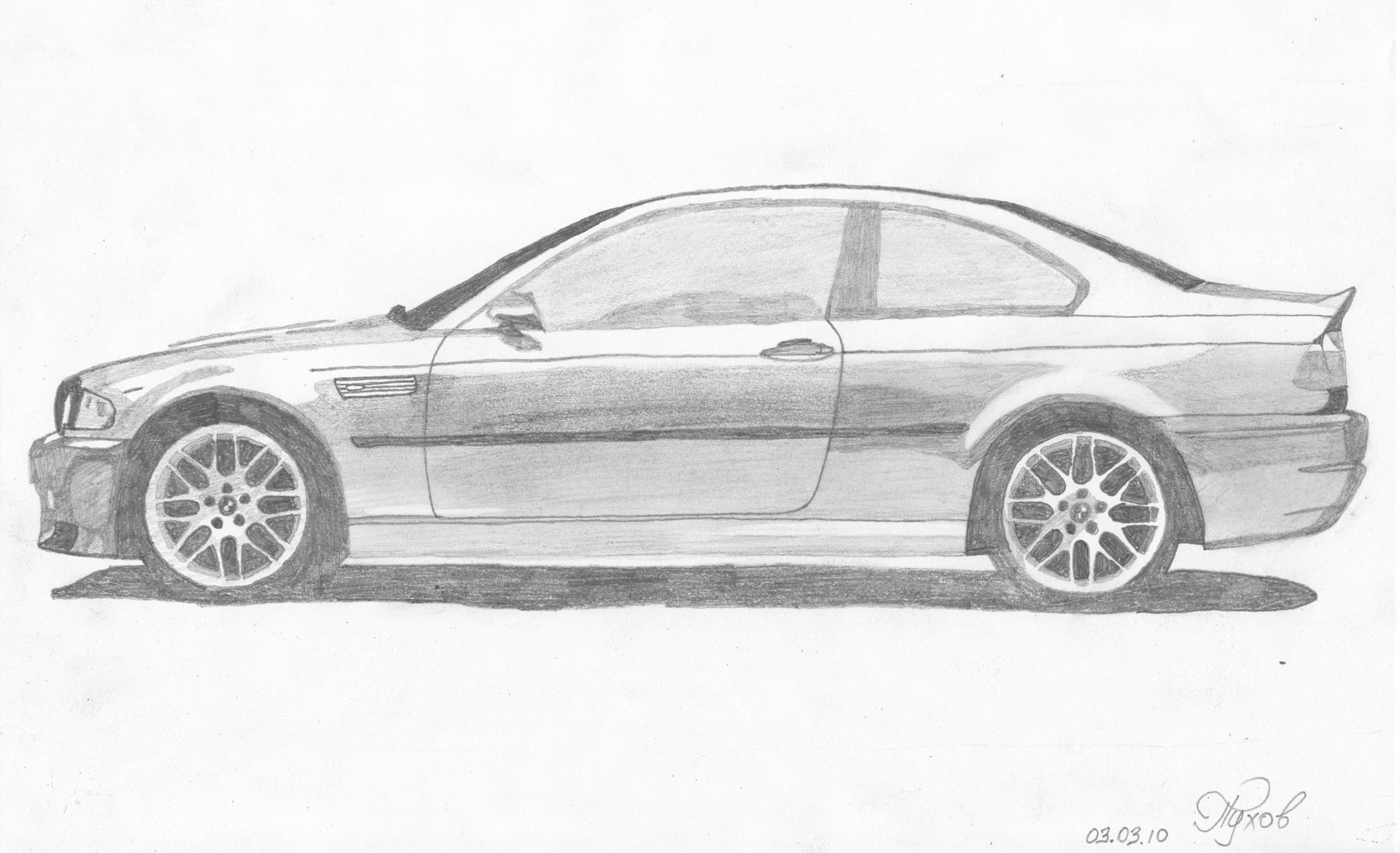 BMW рисунок сбоку