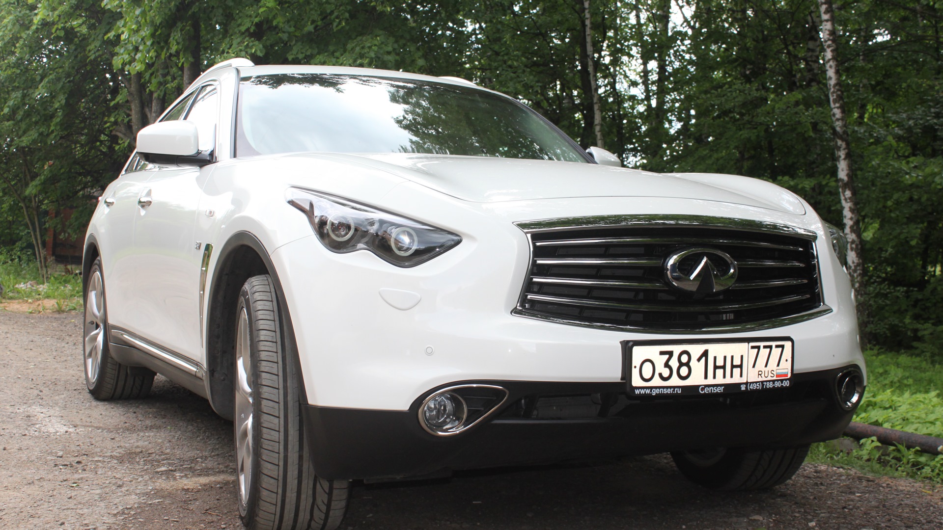 Infiniti QX70 3.7 бензиновый 2014 | Белый Финик на DRIVE2