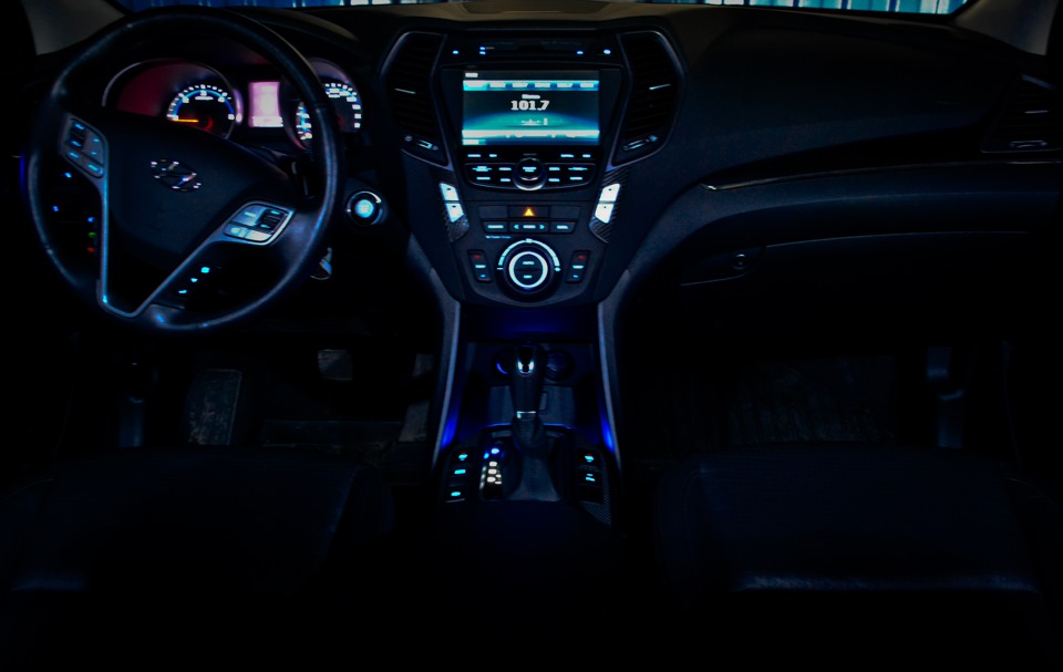 подсветка салона санта фе