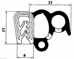 Уплотнитель двери 2108 размер