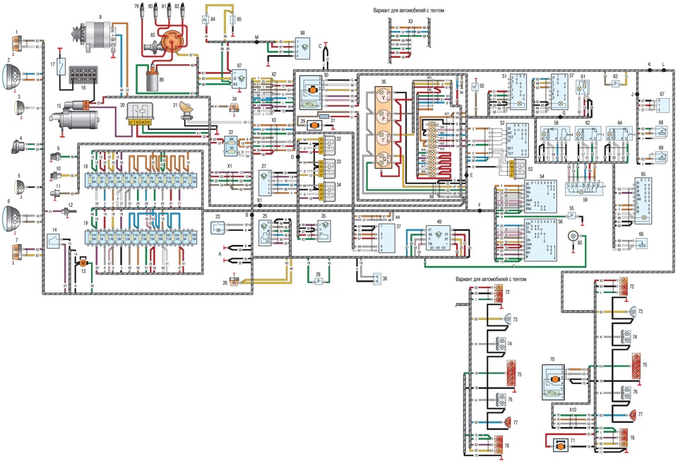 Схема электропроводки уаз буханка 409 мотор - УАЗ 390995, 2,6 л, 2013 года полом