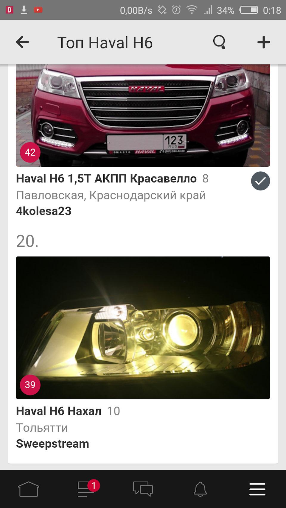 Попадание в Top… — Haval H6 (1G), 1,5 л, 2016 года | рейтинг и продвижение  | DRIVE2