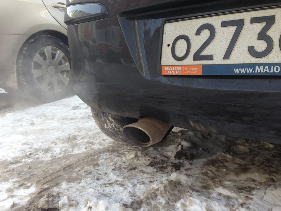 Насадка на глушитель и мы помылись))) — Opel Corsa D, 1,2 л, 2007 года ...