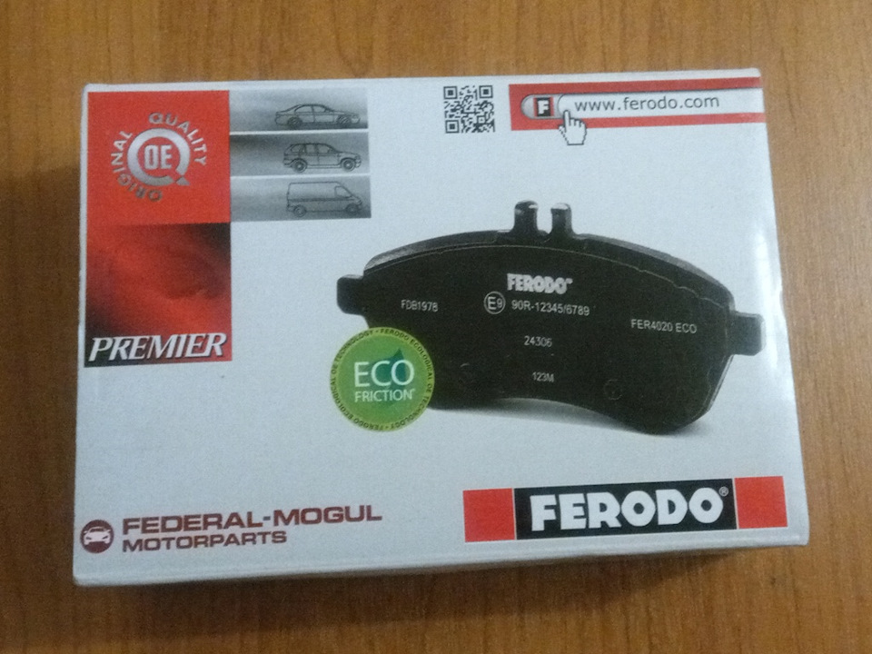 Колодки тормозные дисковые передние, "Premier" Ferodo FDB 1617 — Lada ...