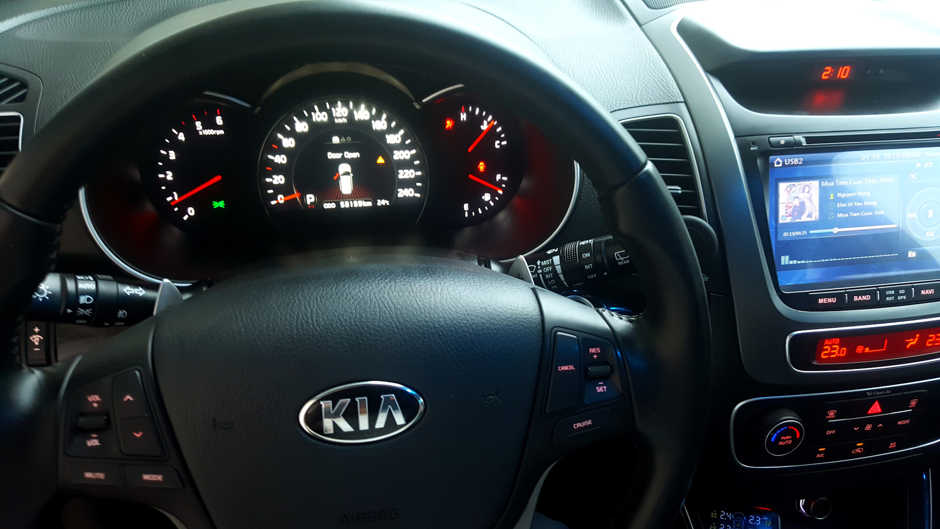 Paddle shifter & Sportmode — KIA Sorento (2G), 2,2 л, 2014 года