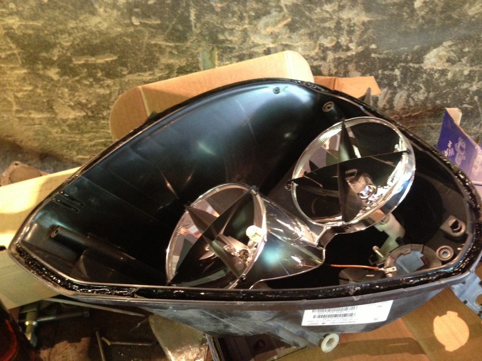 Фары в черный.Ангельские глазки.Black Reflector Priora №2 — Lada Приора ...