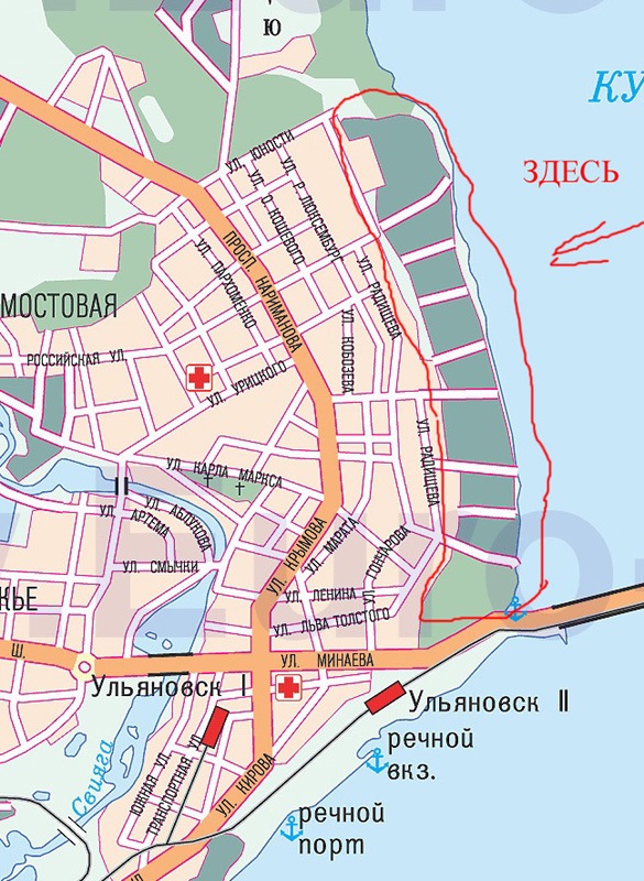 Карта ульяновска с улицами