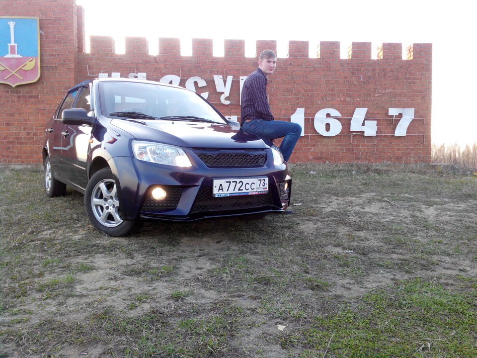 Сразу после установки ПТФ — Lada Гранта (1G), 1,6 л, 2012 года ...