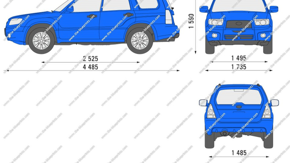 Subaru forester размеры