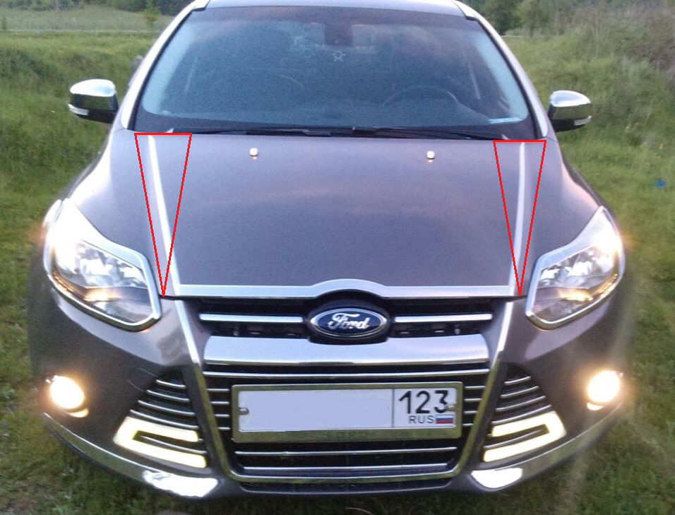 Молдинг на капот Ford Focus 3 — Сообщество «Автотюнинг» на DRIVE2