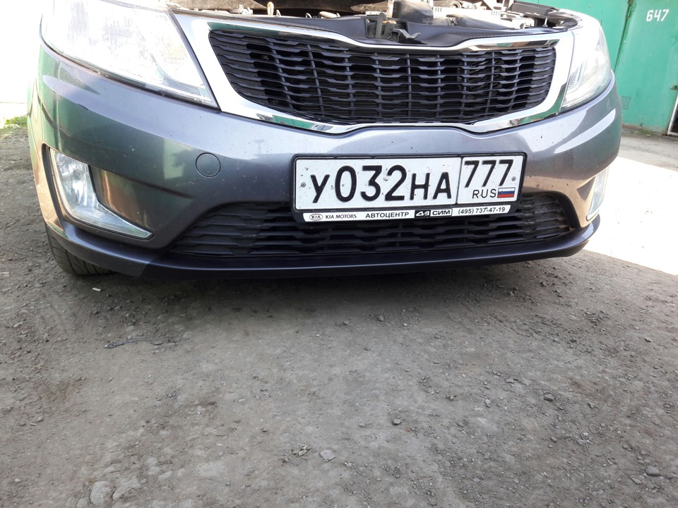Решил покрасить нижнюю губу в чёрный — KIA Rio 5-door (3G), 1,6 л, 2015 ...