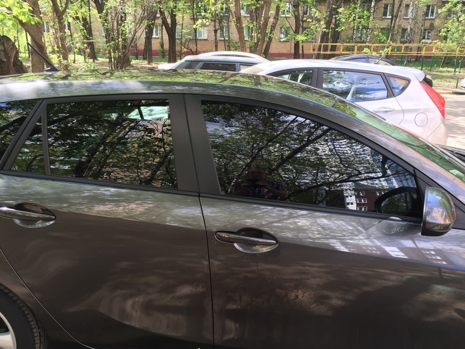 Съемная тонировка на статике, полироль после мойки. — Mazda 3 (2G) BL ...