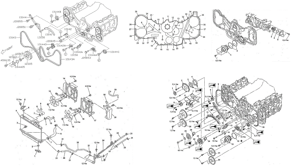 Схема двигателя субару