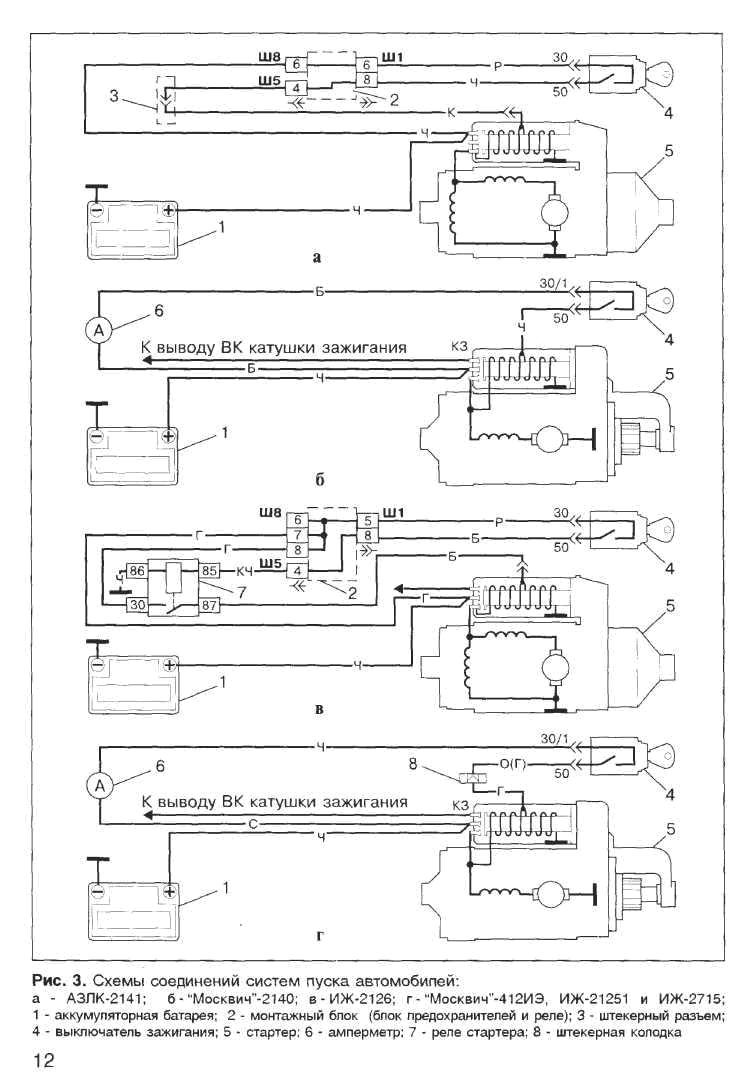 Схема системы зажигания москвич 412