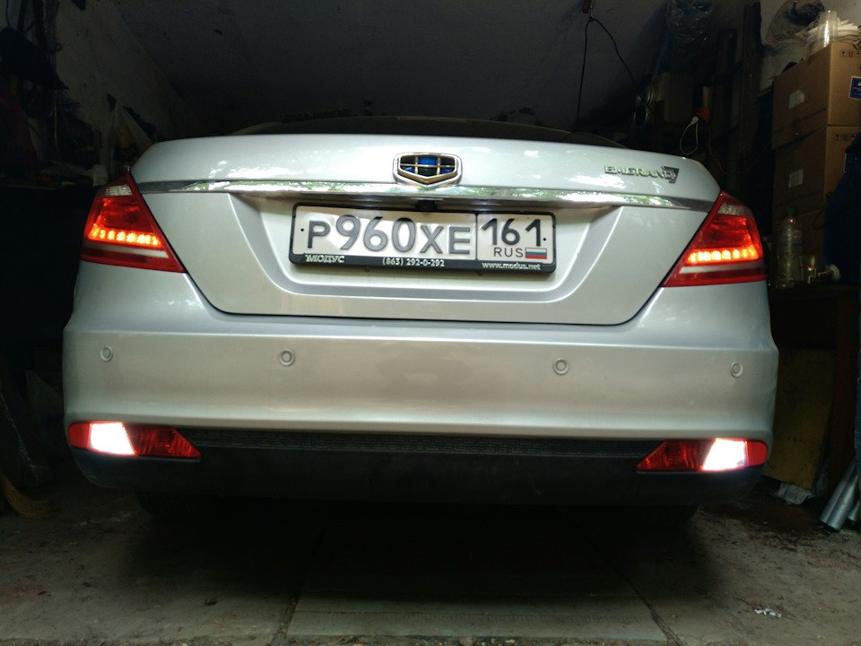 замена ламп заднего хода на LED! — Geely Emgrand 7, 1,8 л, 2016 года ...