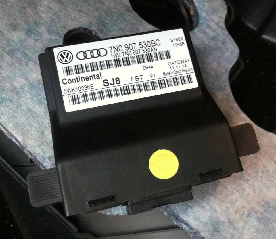 Замена блока Gateway 7N0 907 530 AK на 7N0 907 530 AN — Volkswagen ...