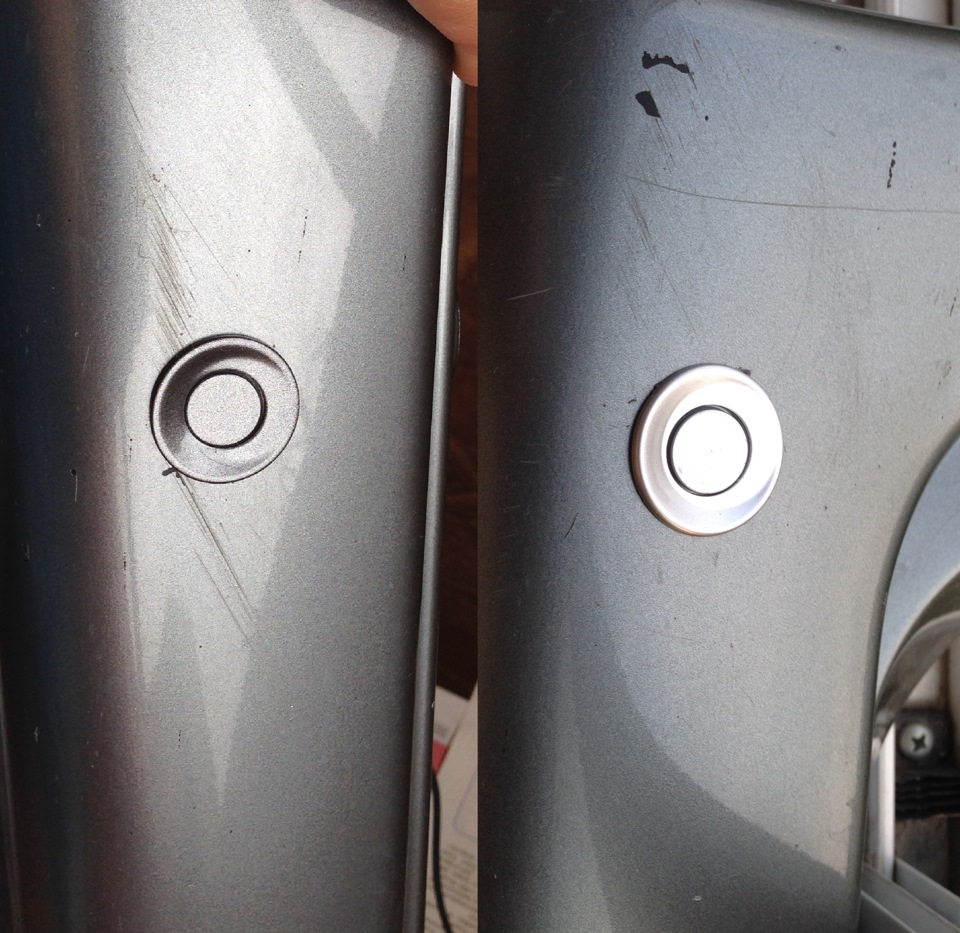 Покраска датчиков парктроника и снятие шильдика с капота — LADA 2114, 1 ...