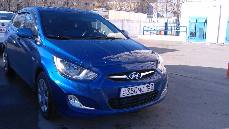 Сигналка Шерхан + код граббер — Hyundai Solaris (1G), 1,4 л, 2011 года ...