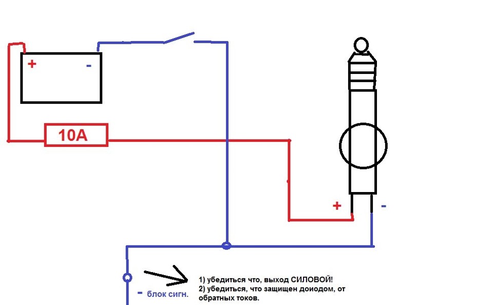 Соленоид схема подключения